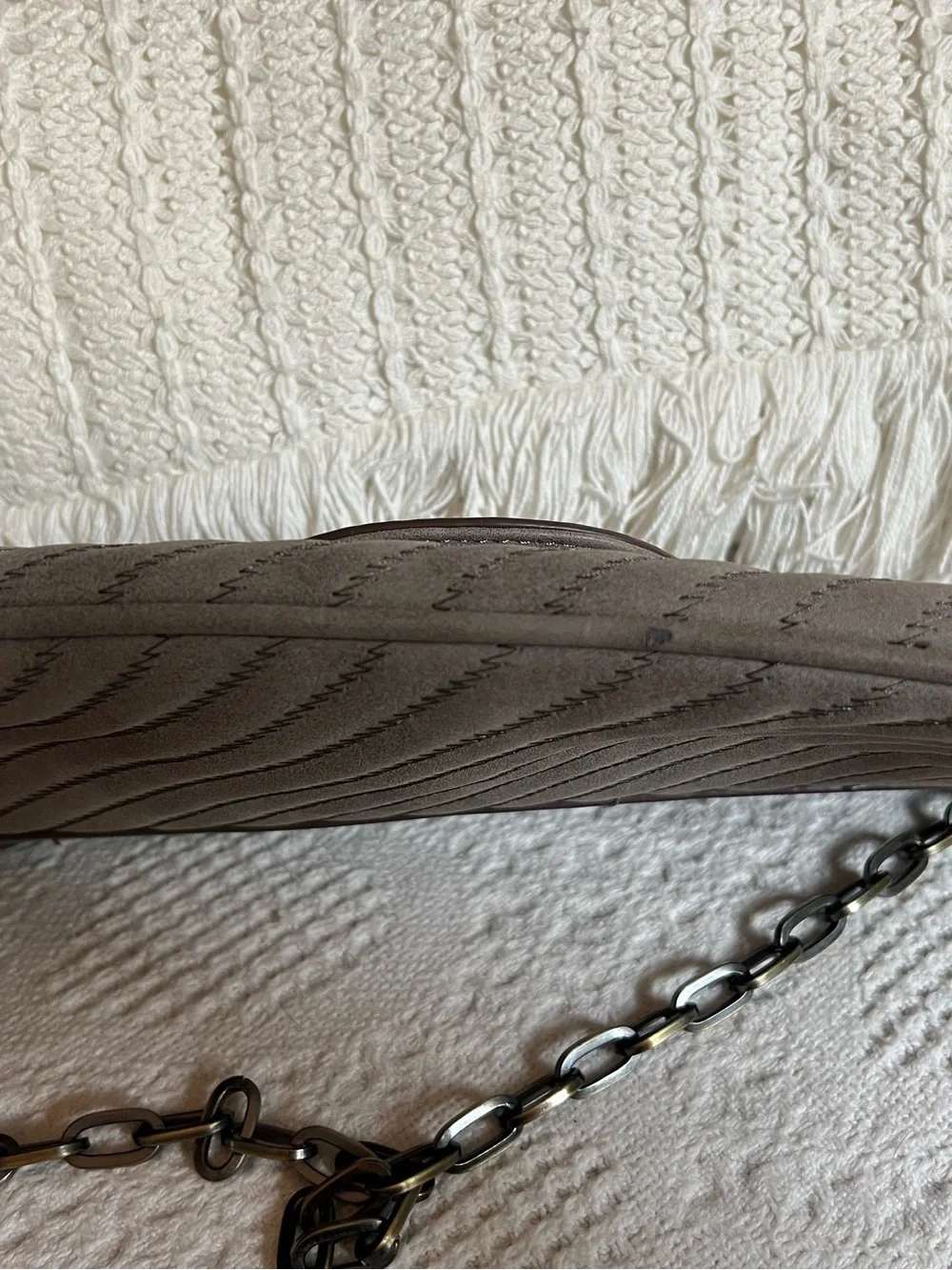 Taupe & Bronze shoulder/clutch bag